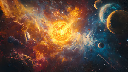 Boujee threads of the cosmic multiverse tapestry. Solar Threads. Illustration