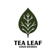 Tea Leaf Vector Logo Design