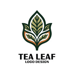 Tea Leaf Vector Logo Design