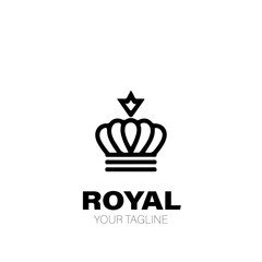 Royal Logo. Royal Logo Design. Royal Logo Brand. Royal Logo Vector Design Isolated on White Background