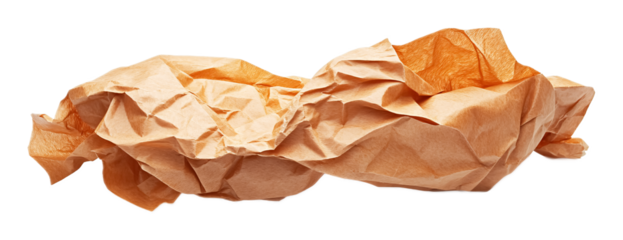 Crumpled Paper for Textures and Creative Projects - Isolated on White Background