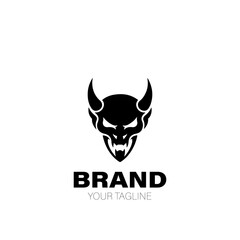 Demon Logo. Demon Logo Design. Demon Logo Brand. Demon Logo Vector Design Isolated on White Background
