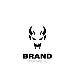 Demon Logo. Demon Logo Design. Demon Logo Brand. Demon Logo Vector Design Isolated on White Background