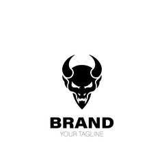 Demon Logo. Demon Logo Design. Demon Logo Brand. Demon Logo Vector Design Isolated on White Background