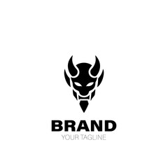 Demon Logo. Demon Logo Design. Demon Logo Brand. Demon Logo Vector Design Isolated on White Background