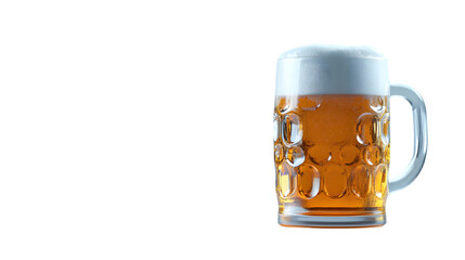 Refreshing Glass of Beer with Frothy Head on a Black Background