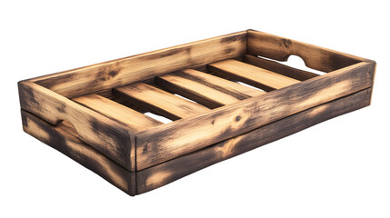 Rustic Wooden Crate Vintage Wood Box Empty Container Brown Wooden Tray Storage Box Decorat