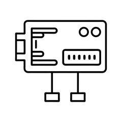 Fototapeta premium nic card outline vector white background