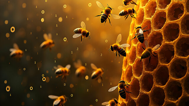 Collaborative Code Hive: Binary Honeycomb with Swarming Zeros for Team Coding Workshop Poster