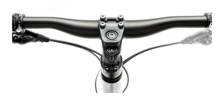 Cycling Handlebar Mount for Secure Accessory Placement - Isolated on White Background - Powered by Adobe