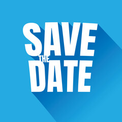 Save the Date button label bold typography