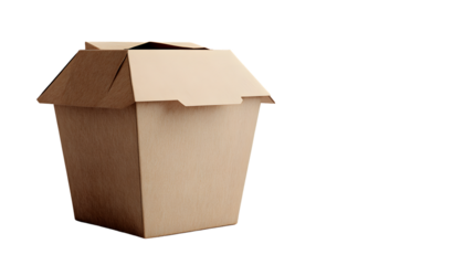 Takeout Container Brown Paper Box for Food Packaging and Delivery Services