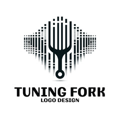 Tuning Fork Vector Logo Design