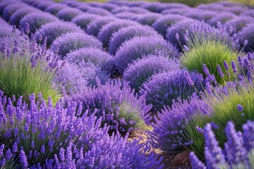 Obraz premium Stunning Spring Lavender Landscapes Showcasing Vibrant Purple Blooms in Nature