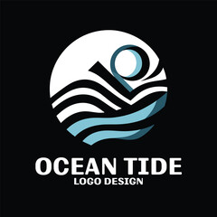 Ocean Tide Vector Logo Design