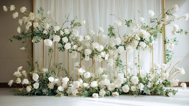 Create unforgettable memories with a wedding backdrop exuding understated modern elegance, inviting timeless romance gracefully.