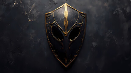 Fototapeta premium Mysterious online persona hidden identity unveiled, mystery, enigma, digital mask, virtual identity, cybersecurity. Ebonveil Shield. Illustration
