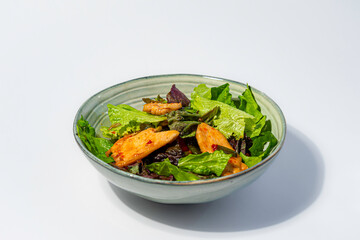 Caesar-Inspired Salad with Grilled Chicken Strips