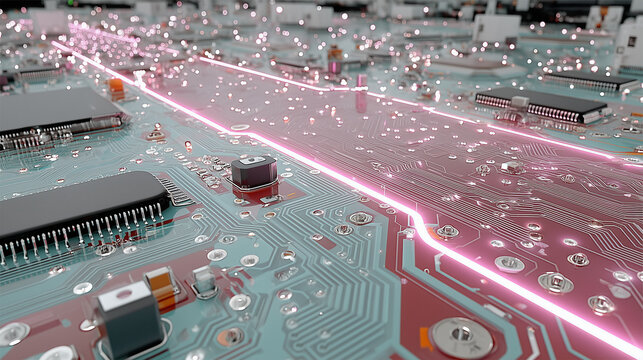 Fond d&rsquo;&eacute;cran digital futuriste lumineux &ndash; design technologique abstrait