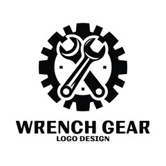 Wrench Gear Vector Logo Design