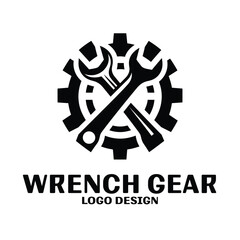 Wrench Gear Vector Logo Design