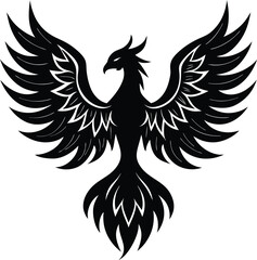 Phoenix silhouette, phoenix png