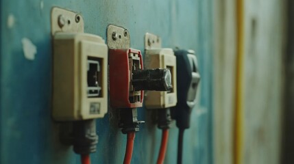 Electrician testing electrical outlets at a construction site. Featuring attention to detail and skill