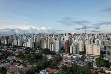 Skyline of Sao Paulo showcasing modern architecture and urban life