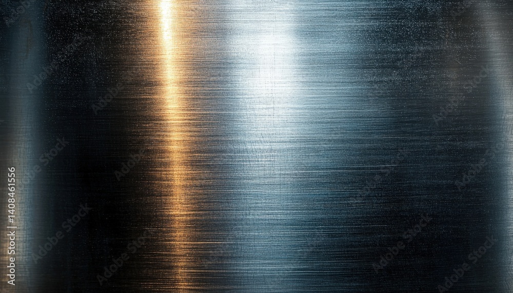 Poster reflective metal surface showcasing intricate texture and light interplay in a well-lit industrial s