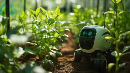 Smart greenhouse bot checking sensors