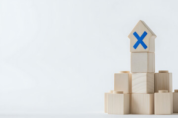 Stacked Building Blocks Forming Abstract House