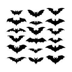 Naklejka premium silhouette bat on transparent background, halloween bat, vector design