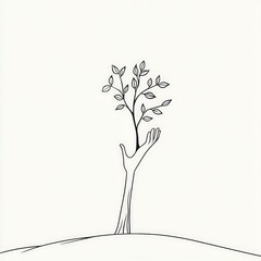 Hand Tree Illustration