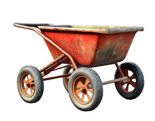 wheelbarrow isolated on white background