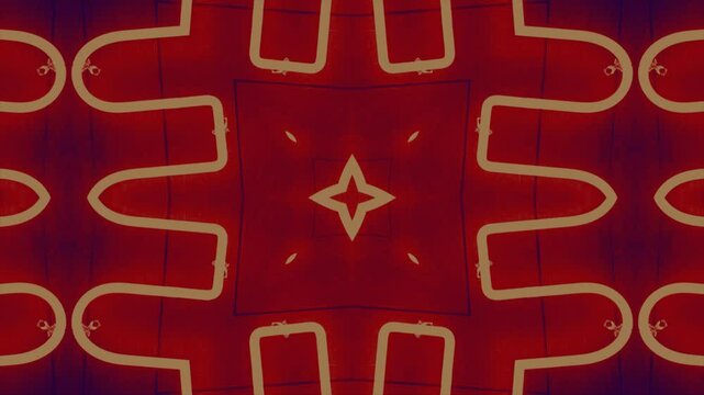Red And Gold Geometric Seamless Pattern