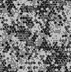 Vector illustration of seamless texture gray hex grid interception.