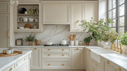 modern kitchen interior with kitchen