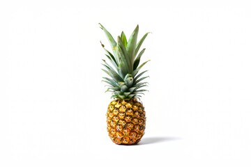 Fototapeta premium Ripe Pineapple on White Background