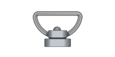 Obraz premium Realistic Silver Metal Clasp Vector Illustration. 