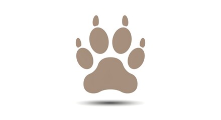 Flat vector icon of a footprint with distinct pads, stylized with clean edge lines and smooth fill.
