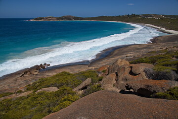 View of the coast at Chapmans Point on Great Ocean Drive at Esperance, Western Australia, Australia
