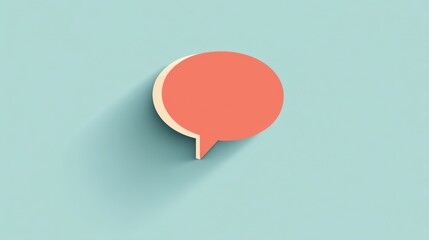 A clean blank speech bubble icon designed for creative communication and modern graphic design projects.