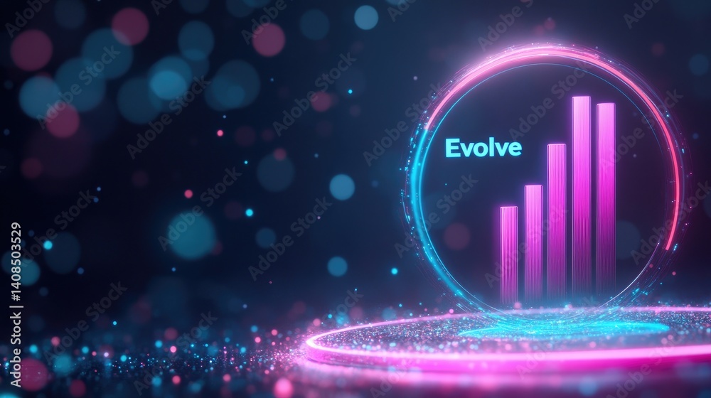 Poster Evolving Trends in Data Visualization with Colorful Chart Elements
