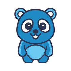 Panda vector Illustration EPS Vector File Icon, Minimalist Design