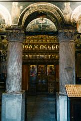 Obraz premium Interiors Of Stavropoleos Monastery, Bucharest 