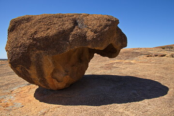 Big boulders on Wave Rock at Hyden, Western Australia, Australia
