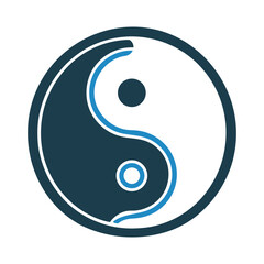 Minimalist Connection Point Vector Graphic - Flowing Water (Wu Wei) Gentle waves merging into a spiral, symbolizing effortless action