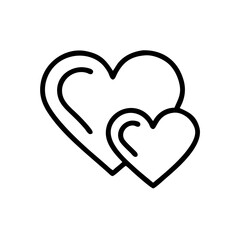 heart icon illustration isolated on white background