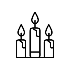 Obraz premium vector illustration of a set of candle icons