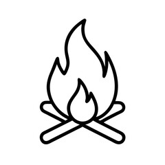 vector bonfire icon illustration